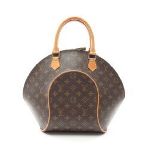 Louis Vuitton Ellipse MM Monogram Handbag Leather Brown - Picture 1 of 8